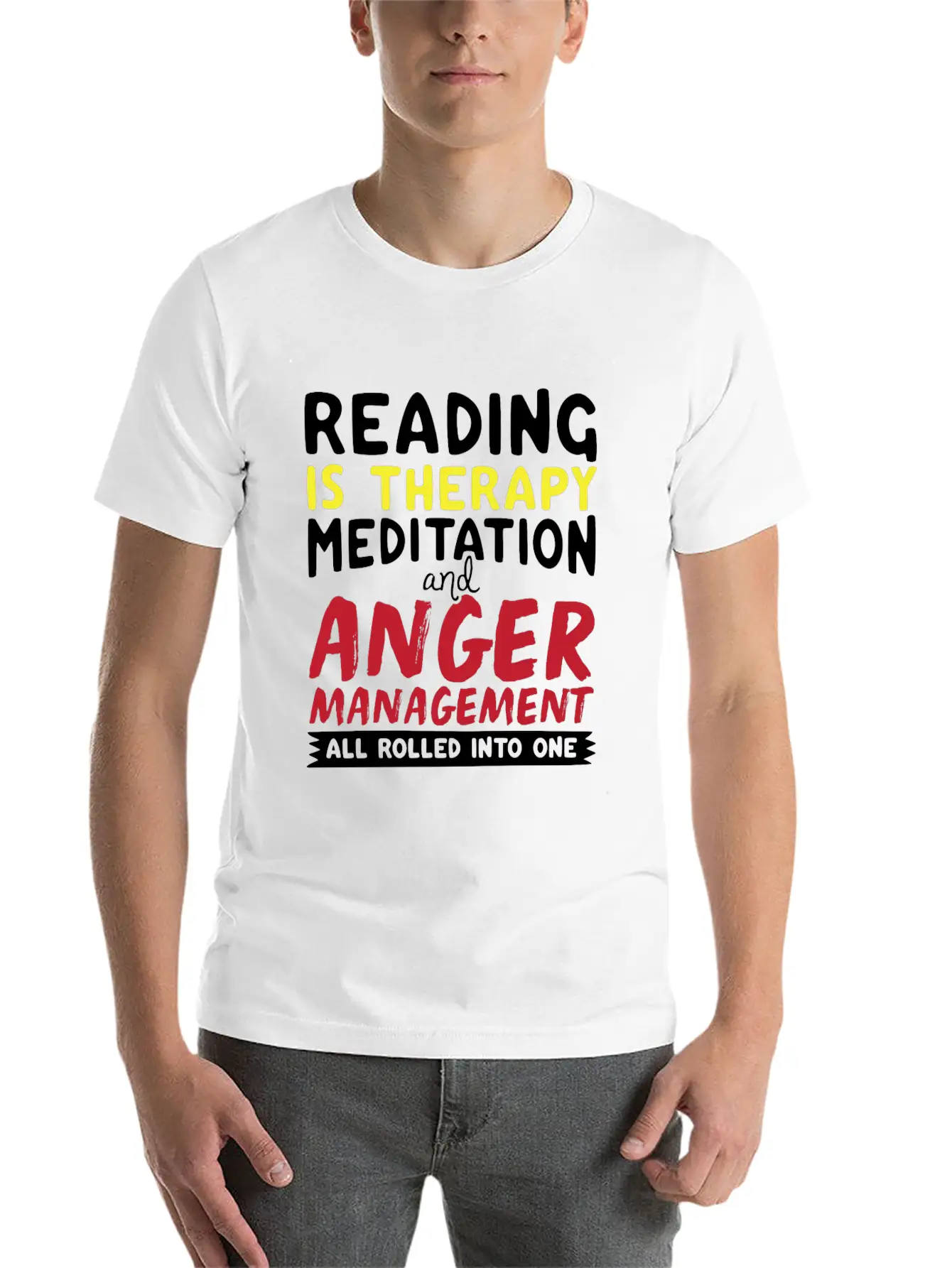 Reading Unisex Short Sleeve Soft Cotton T-Shirt – Casual Everyday Wear