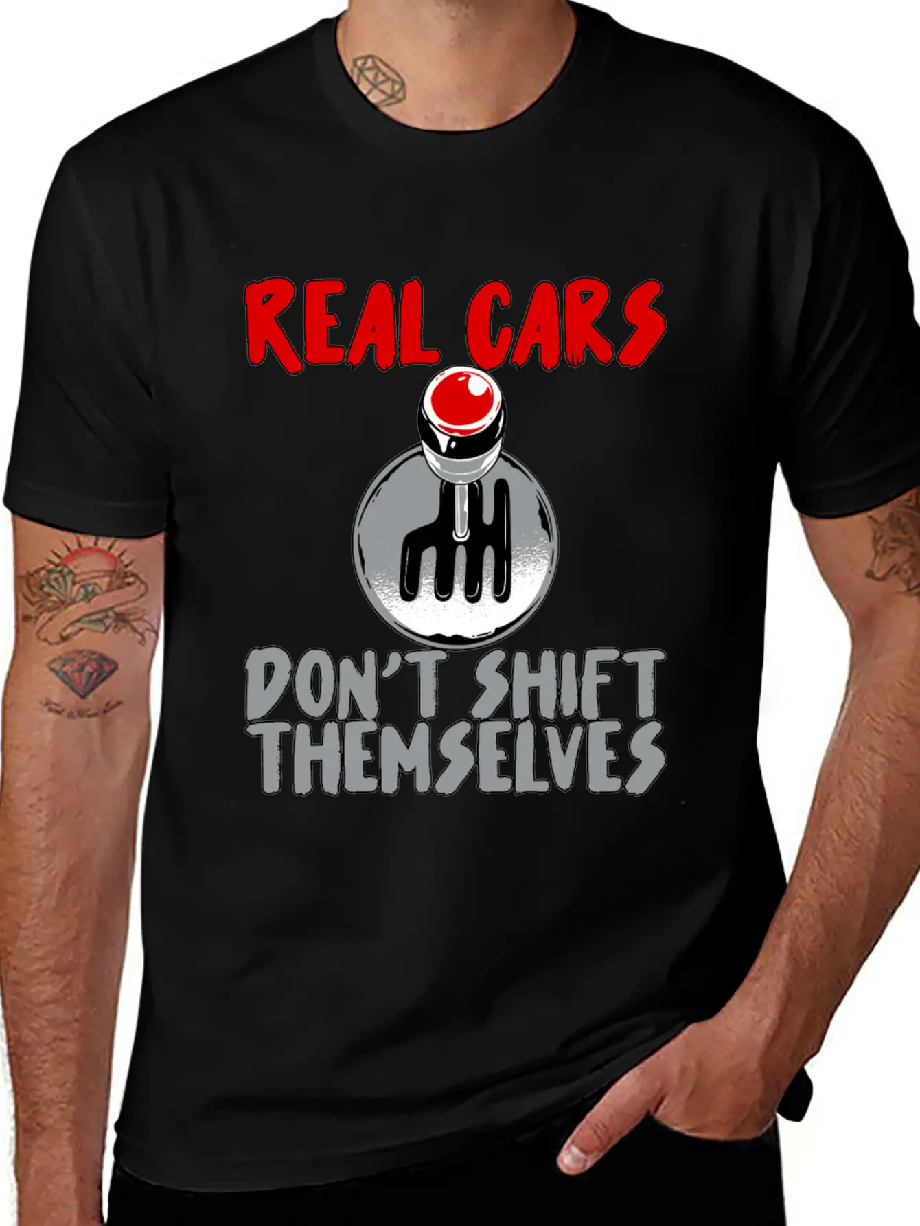 Real Cars Don't Shift Themselves Unisex Casual T-Shirt – Clean Design For Daily Comfort