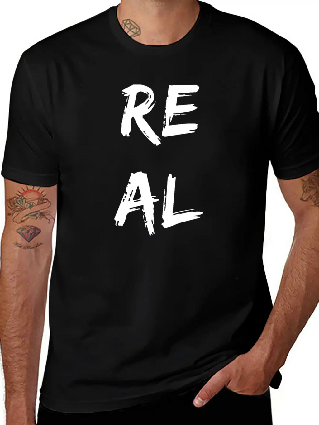 REAL Character Square Unisex Casual T-Shirt – Clean Design For Daily Comfort