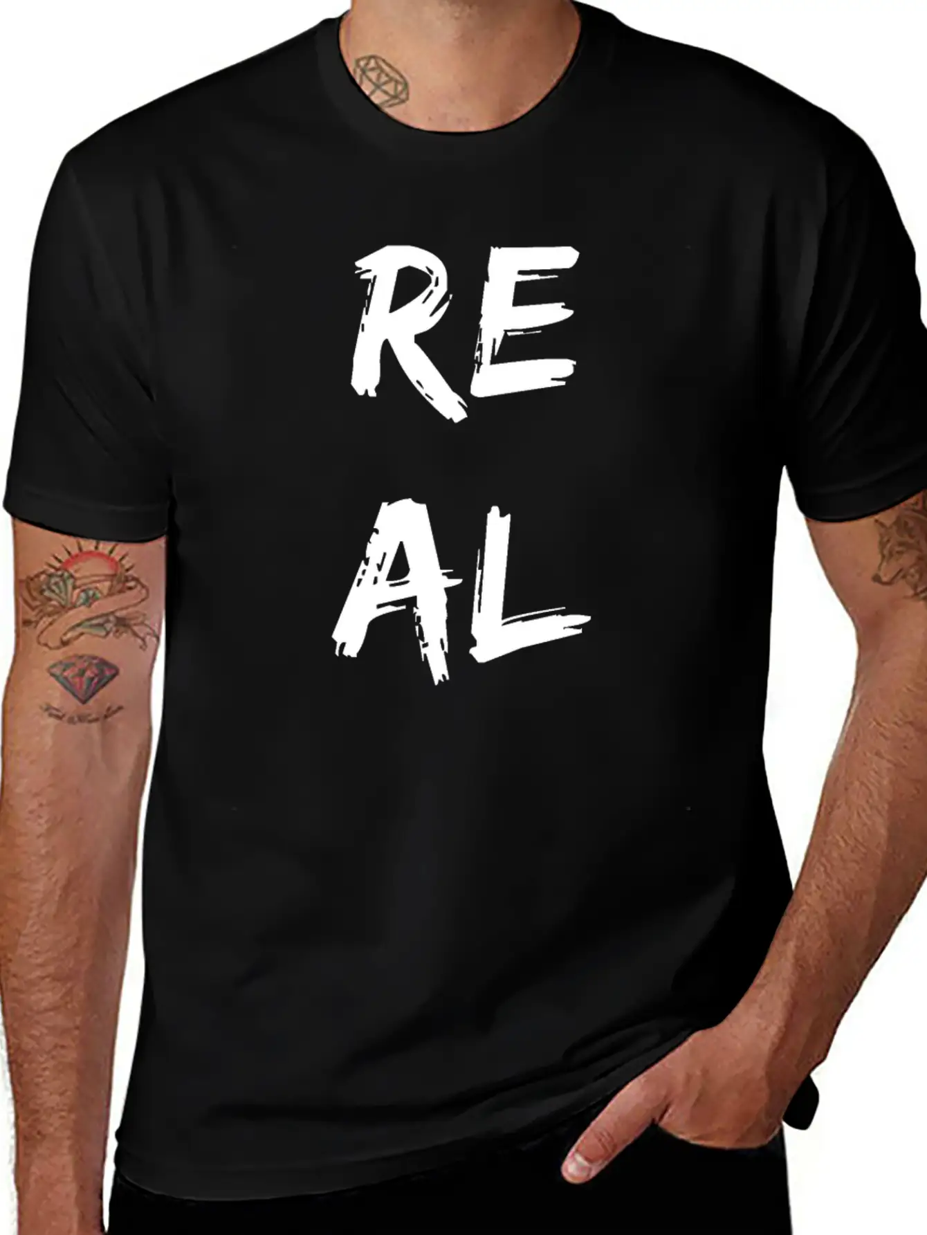 REAL Character Square Unisex Casual T-Shirt – Clean Design For Daily Comfort
