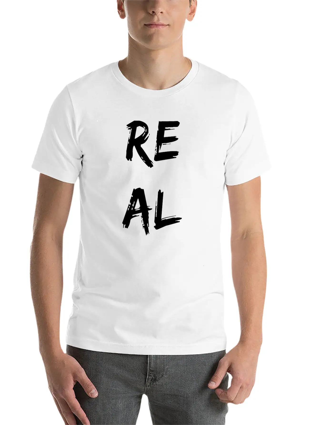 REAL Character Square Unisex Casual T-Shirt – Clean Design For Daily Comfort