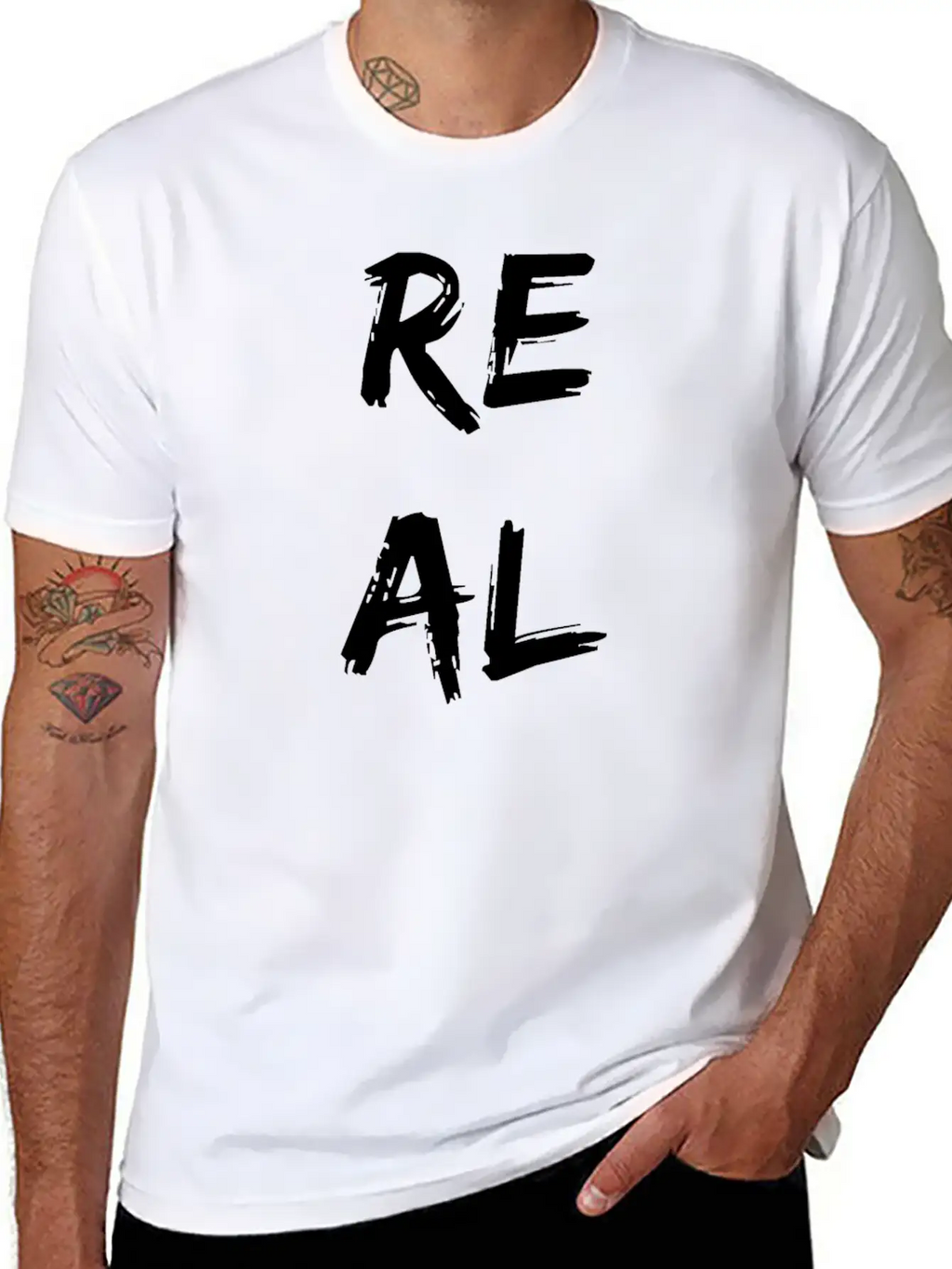 REAL Character Square Unisex Casual T-Shirt – Clean Design For Daily Comfort