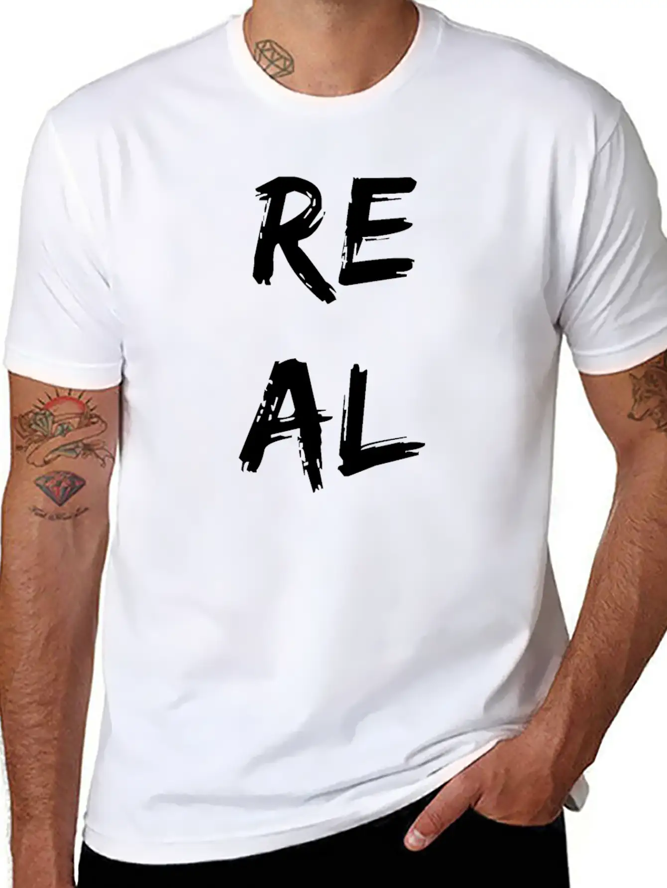 REAL Character Square Unisex Casual T-Shirt – Clean Design For Daily Comfort