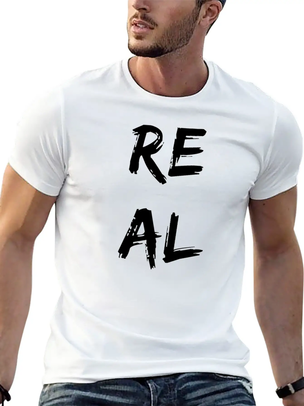 REAL Character Square Unisex Casual T-Shirt – Clean Design For Daily Comfort