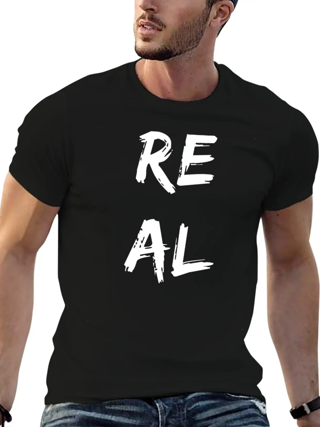 REAL Character Square Unisex Casual T-Shirt – Clean Design For Daily Comfort