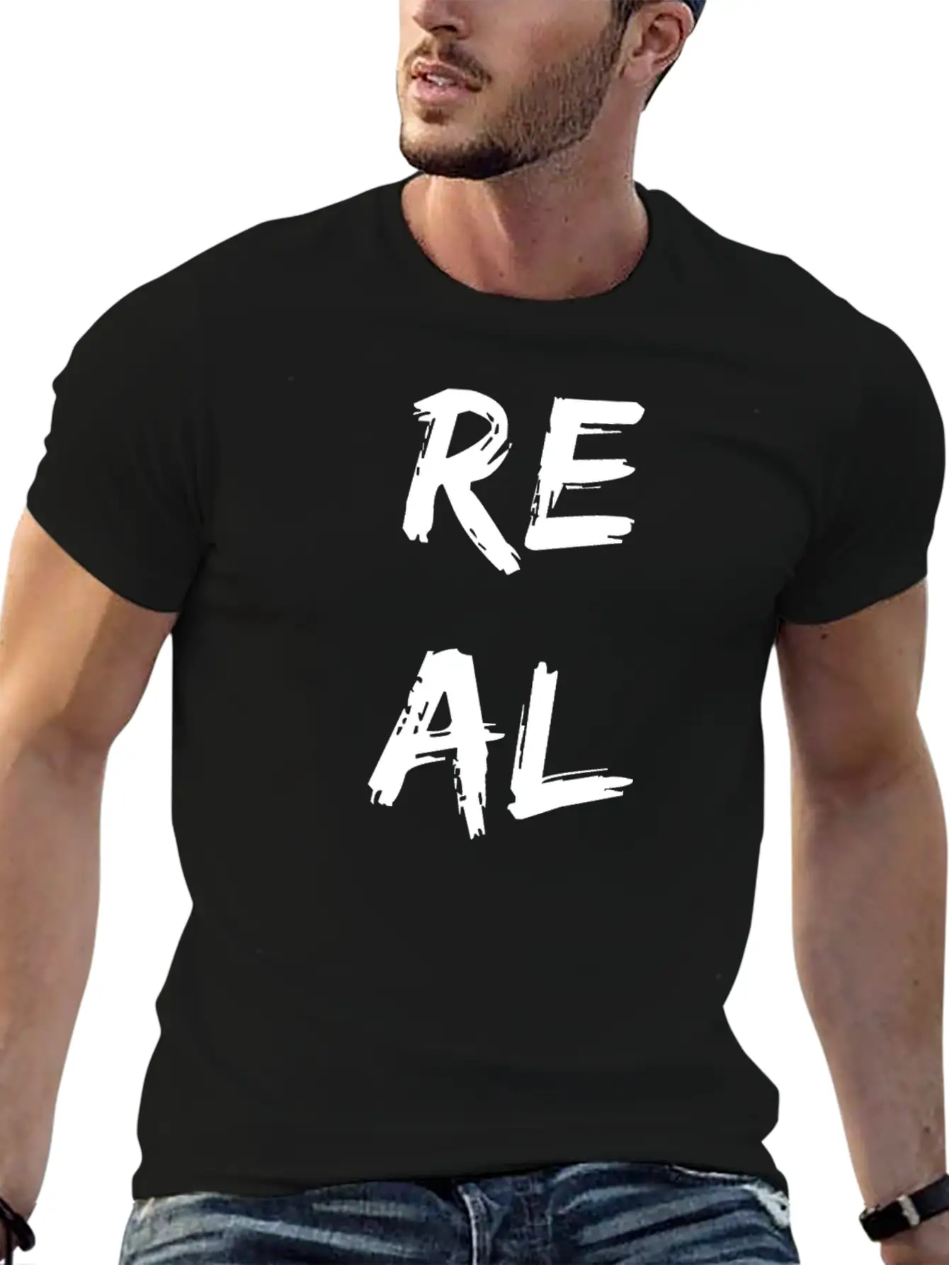 REAL Character Square Unisex Casual T-Shirt – Clean Design For Daily Comfort