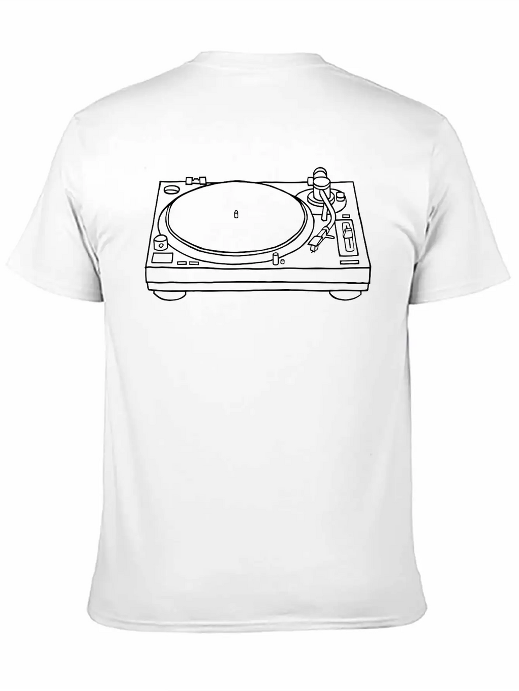 Record Player Breathable Soft Cotton T-Shirt – Timeless Casual Look