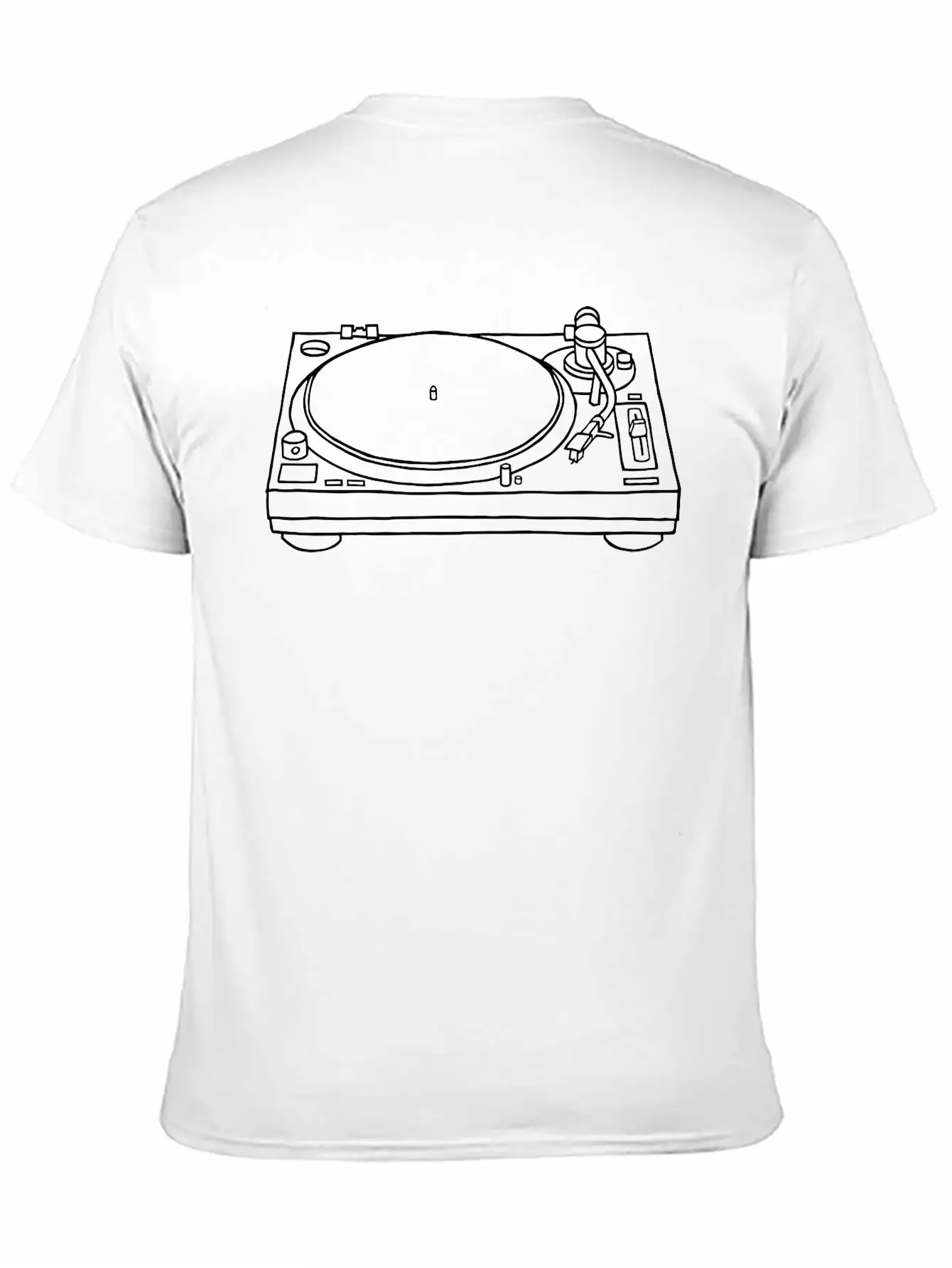 Record Player Breathable Soft Cotton T-Shirt – Timeless Casual Look
