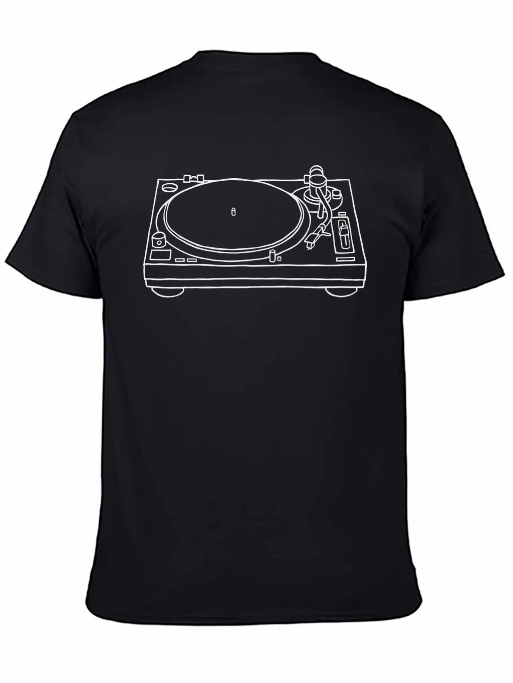 Record Player Breathable Soft Cotton T-Shirt – Timeless Casual Look