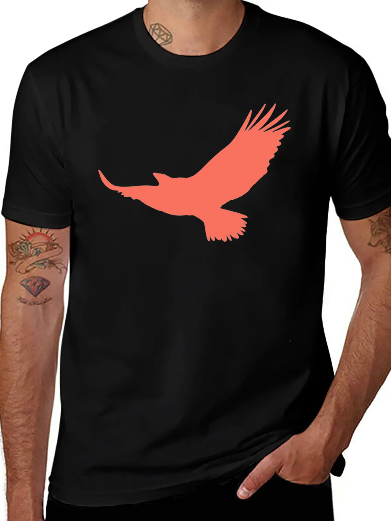 Red Eagle Unisex Casual T-Shirt – Clean Design For Daily Comfort