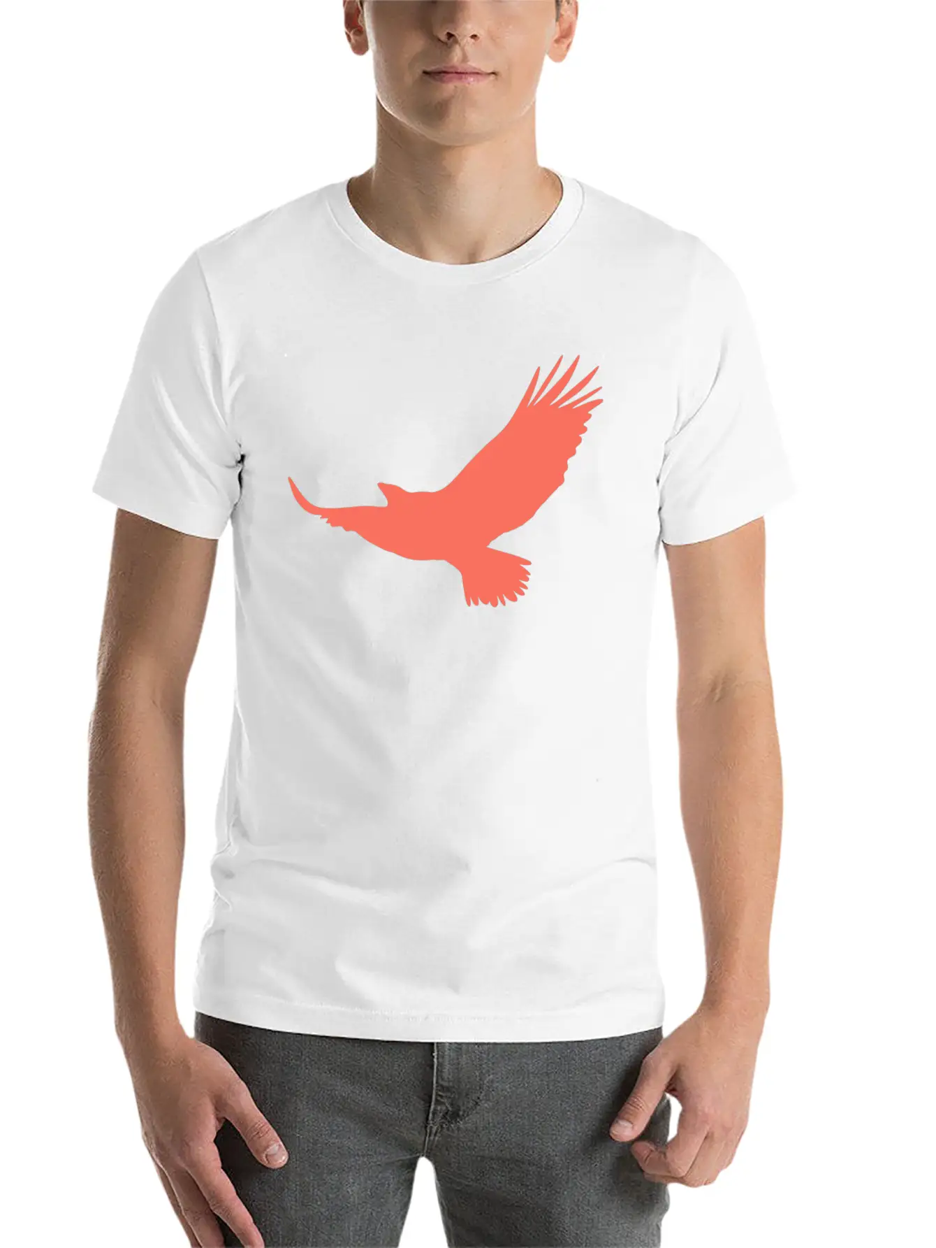 Red Eagle Unisex Casual T-Shirt – Clean Design For Daily Comfort
