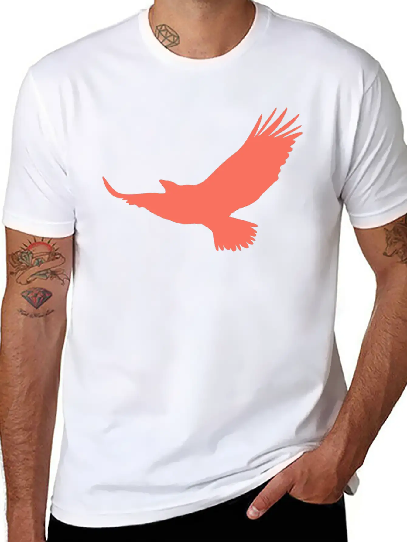 Red Eagle Unisex Casual T-Shirt – Clean Design For Daily Comfort