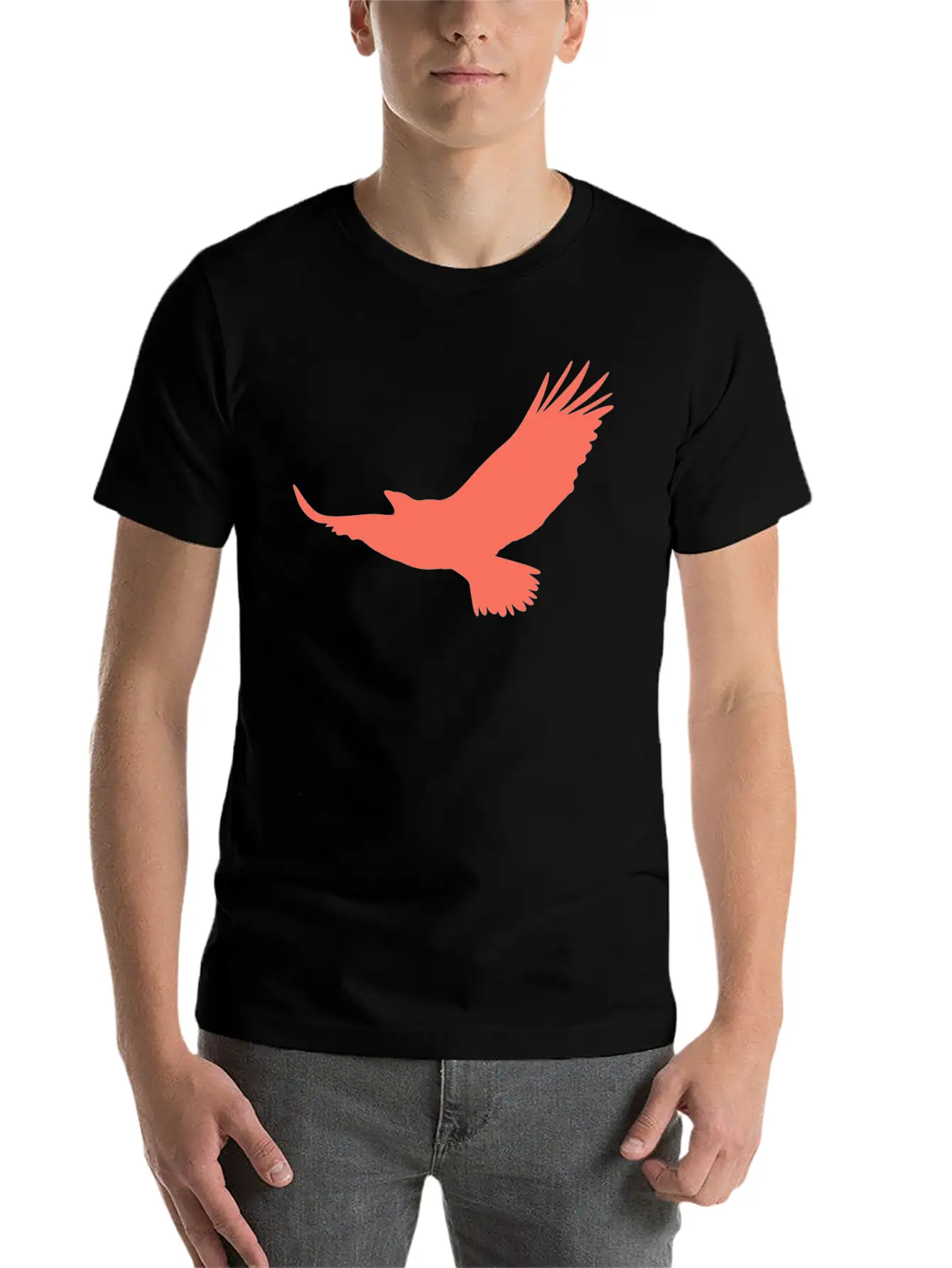 Red Eagle Unisex Casual T-Shirt – Clean Design For Daily Comfort