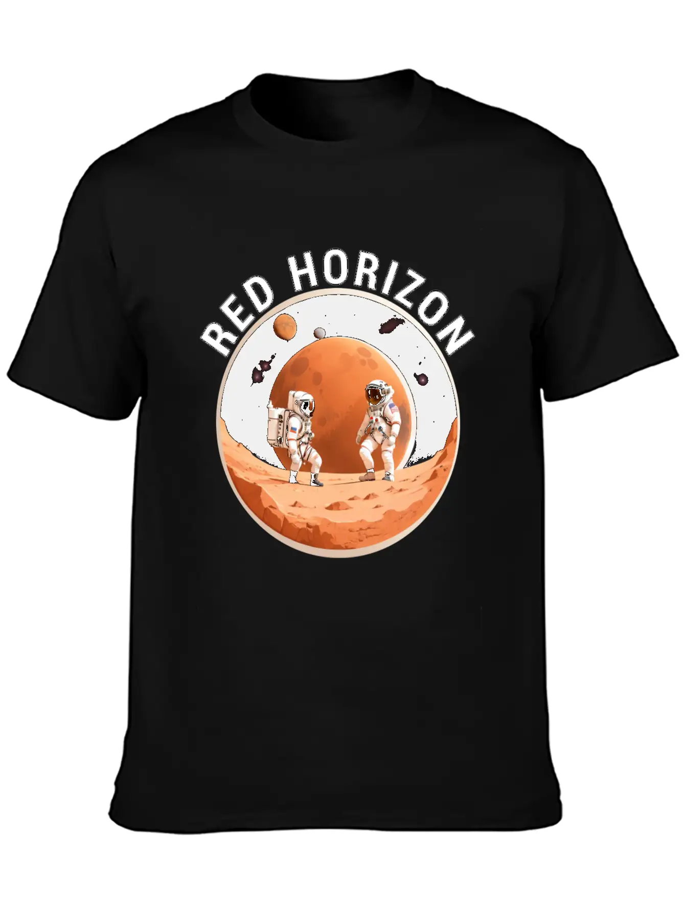 Red Horizon Conquering Martian Terrain Essential Cotton Tee For Daily Outfits – Unisex Style