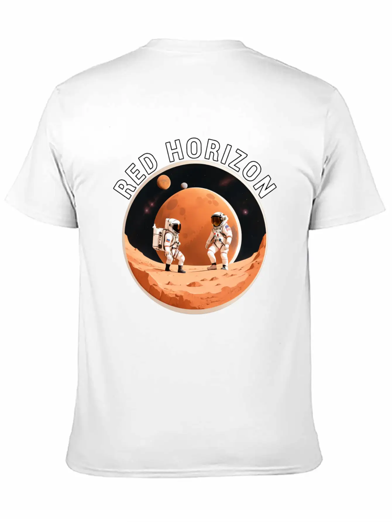 Red Horizon Conquering Martian Terrain Essential Cotton Tee For Daily Outfits – Unisex Style