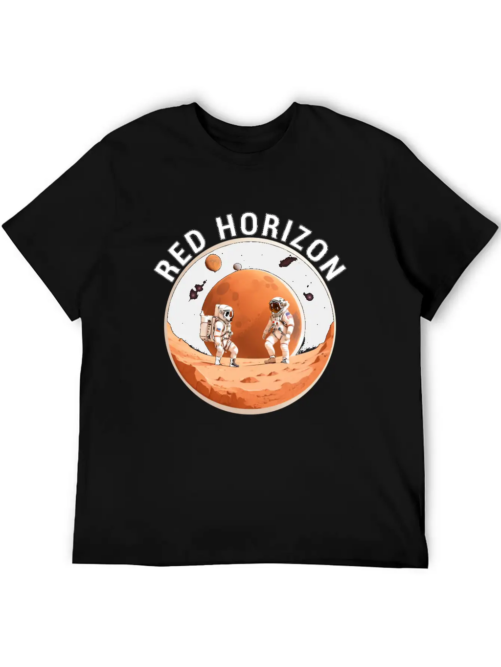 Red Horizon Conquering Martian Terrain Essential Cotton Tee For Daily Outfits – Unisex Style