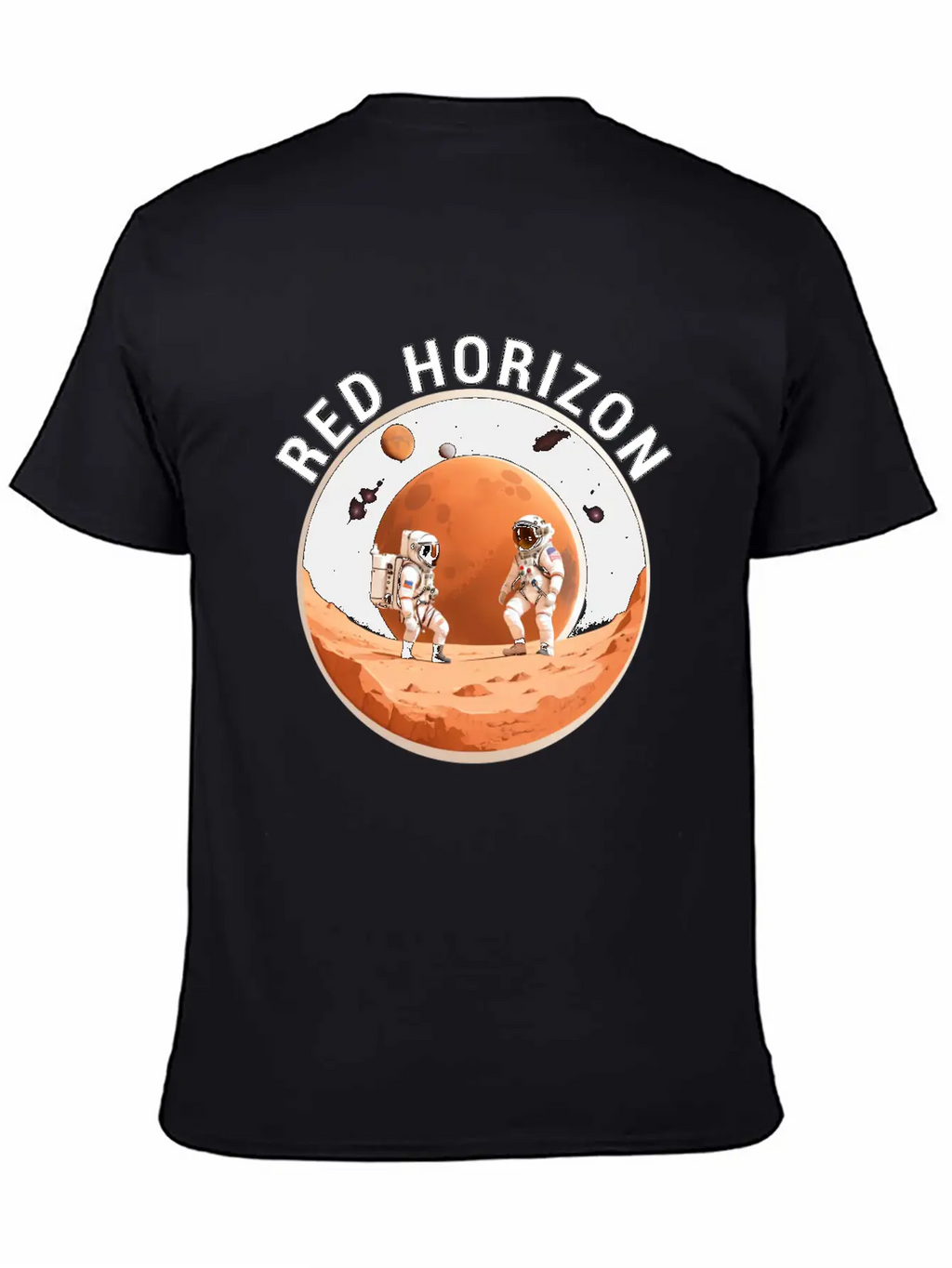 Red Horizon Conquering Martian Terrain Essential Cotton Tee For Daily Outfits – Unisex Style
