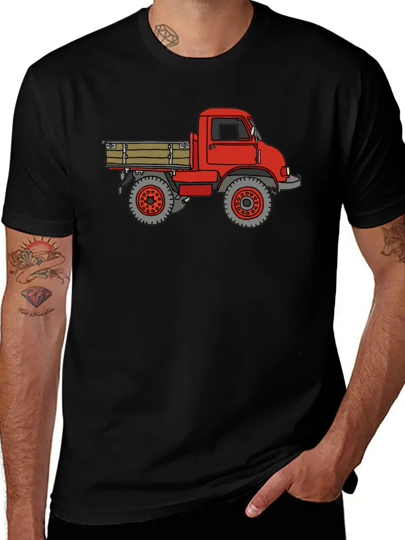 Red Off-road Truck Stylish Everyday T-Shirt – Unisex Basic Cotton Tee