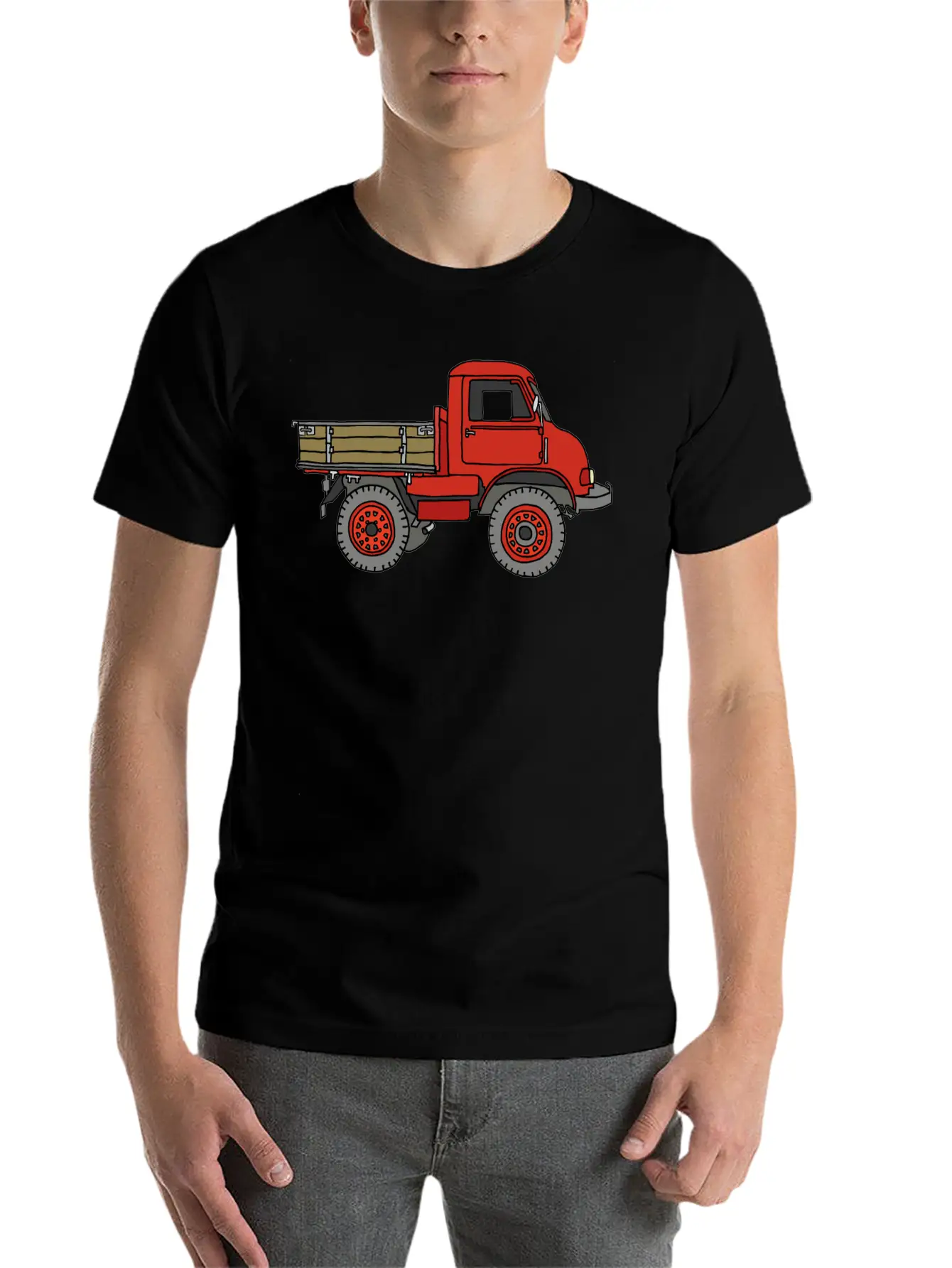 Red Off-road Truck Stylish Everyday T-Shirt – Unisex Basic Cotton Tee