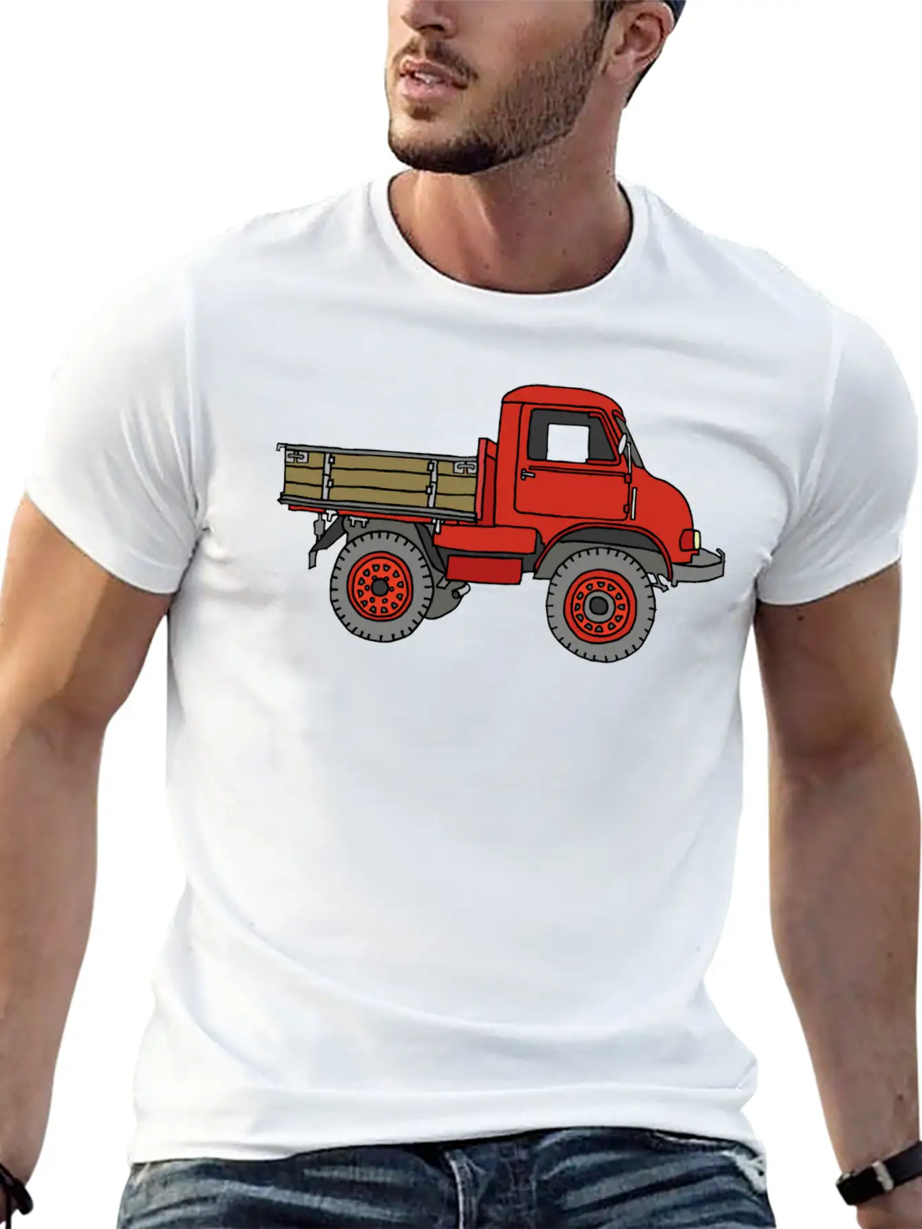 Red Off-road Truck Stylish Everyday T-Shirt – Unisex Basic Cotton Tee