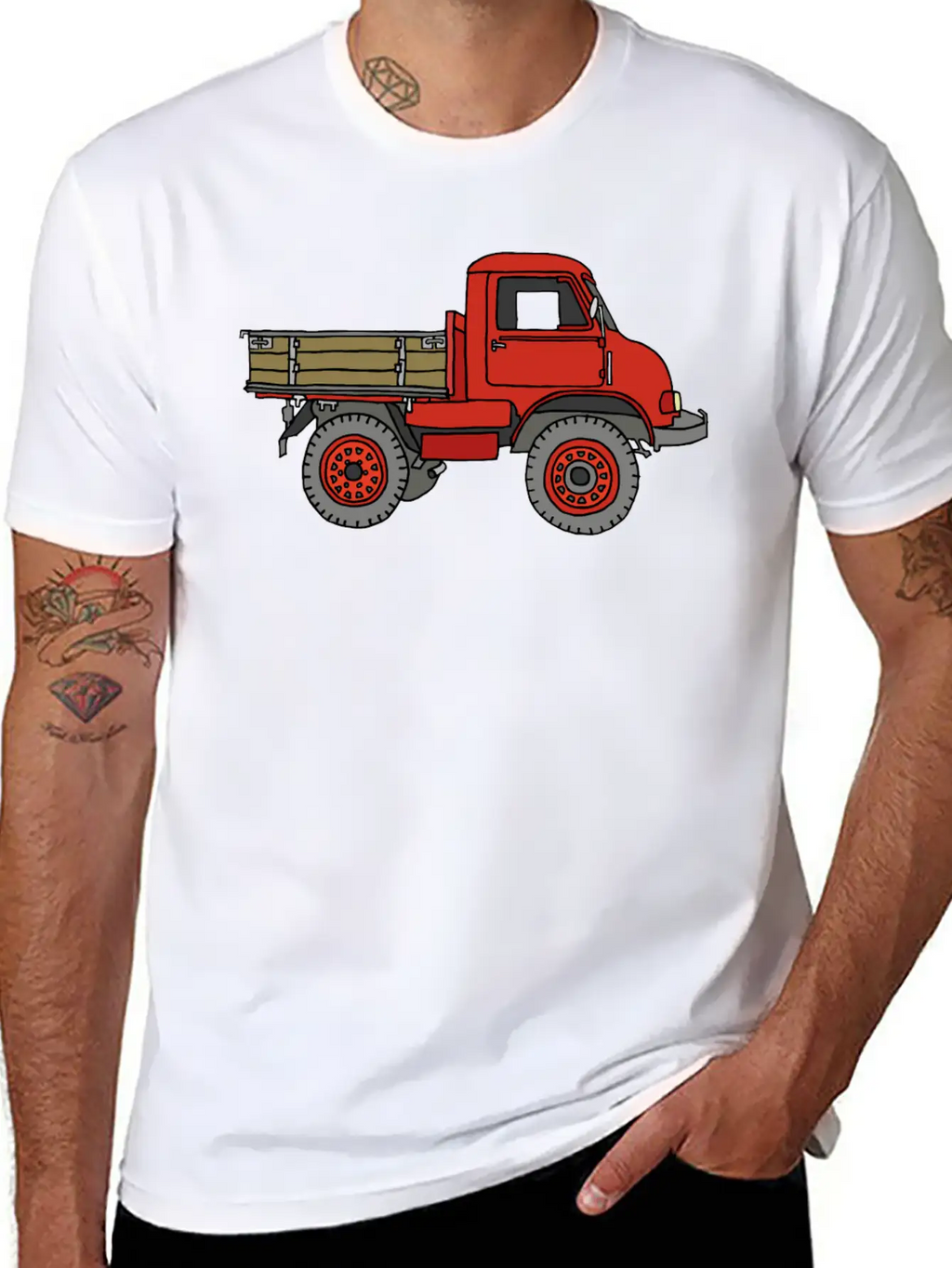 Red Off-road Truck Stylish Everyday T-Shirt – Unisex Basic Cotton Tee