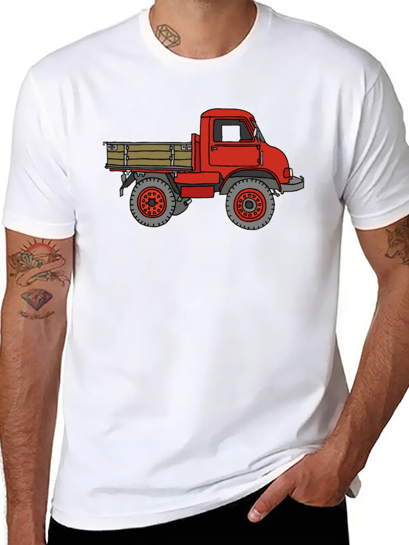Red Off-road Truck Stylish Everyday T-Shirt – Unisex Basic Cotton Tee