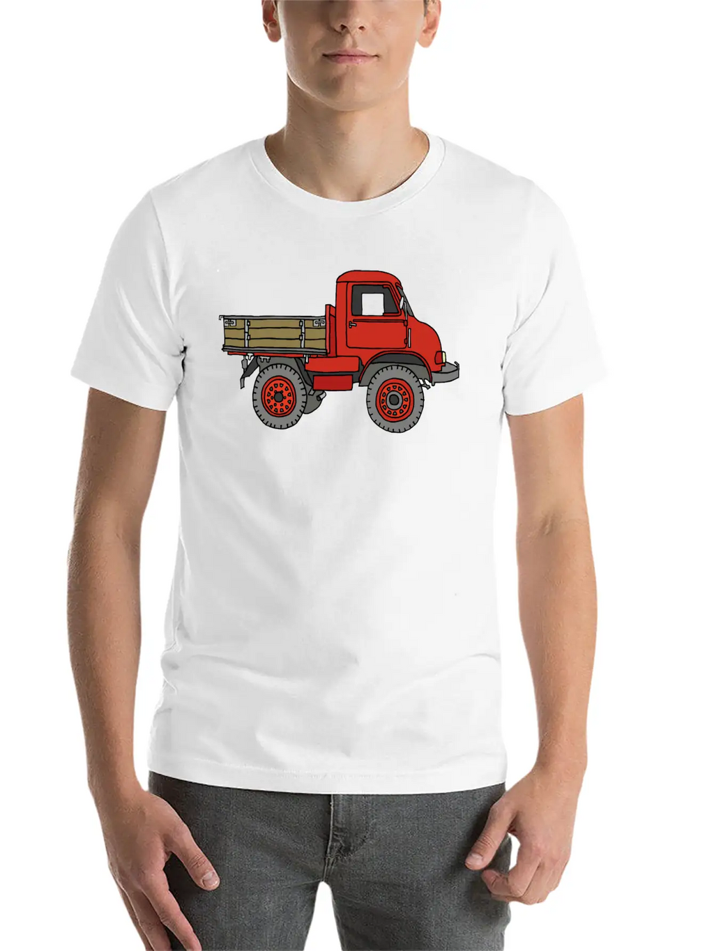 Red Off-road Truck Stylish Everyday T-Shirt – Unisex Basic Cotton Tee