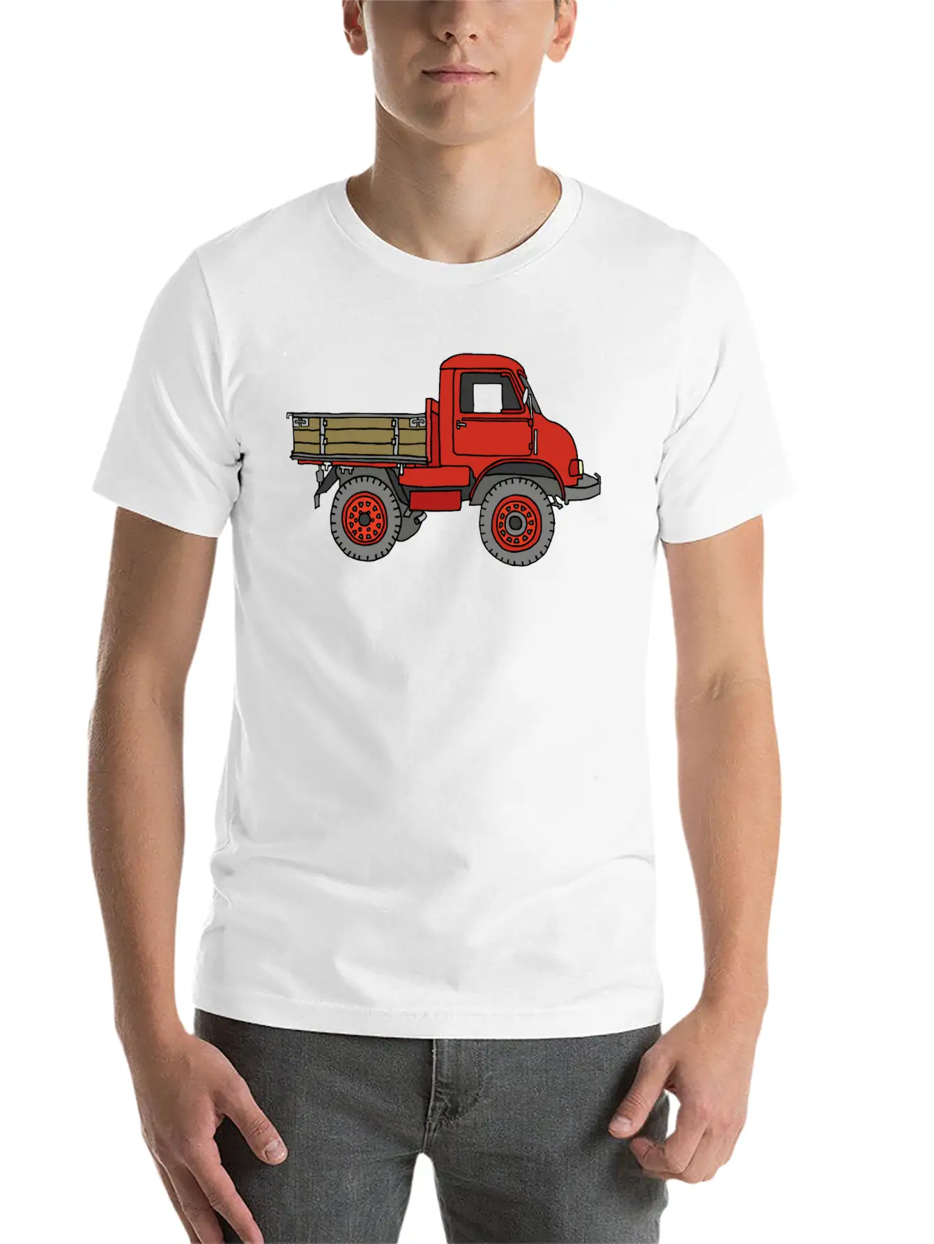 Red Off-road Truck Stylish Everyday T-Shirt – Unisex Basic Cotton Tee