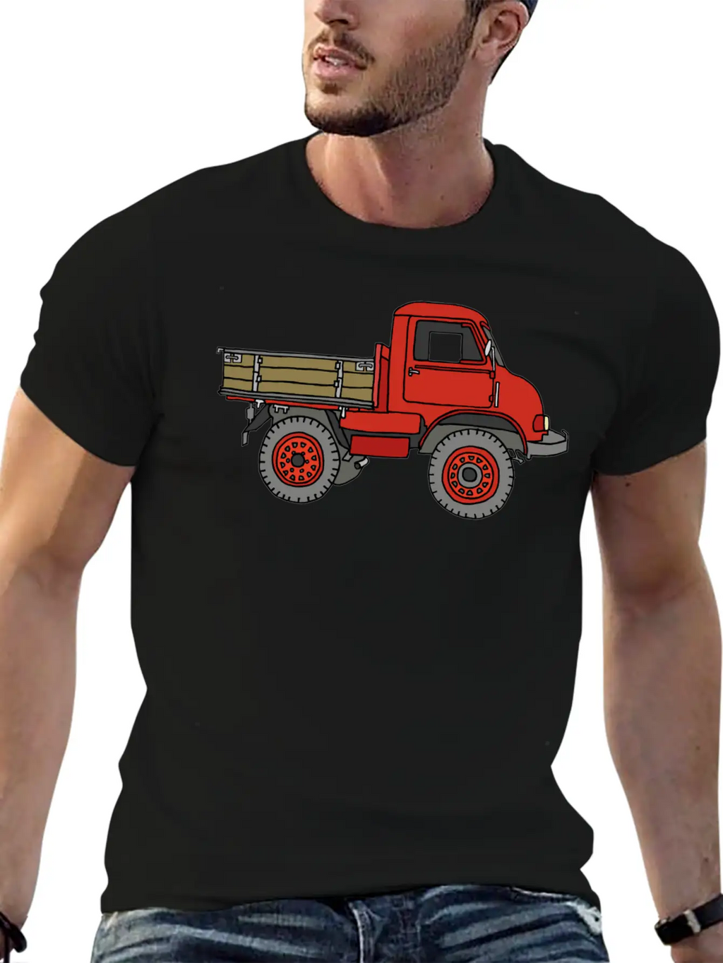 Red Off-road Truck Stylish Everyday T-Shirt – Unisex Basic Cotton Tee