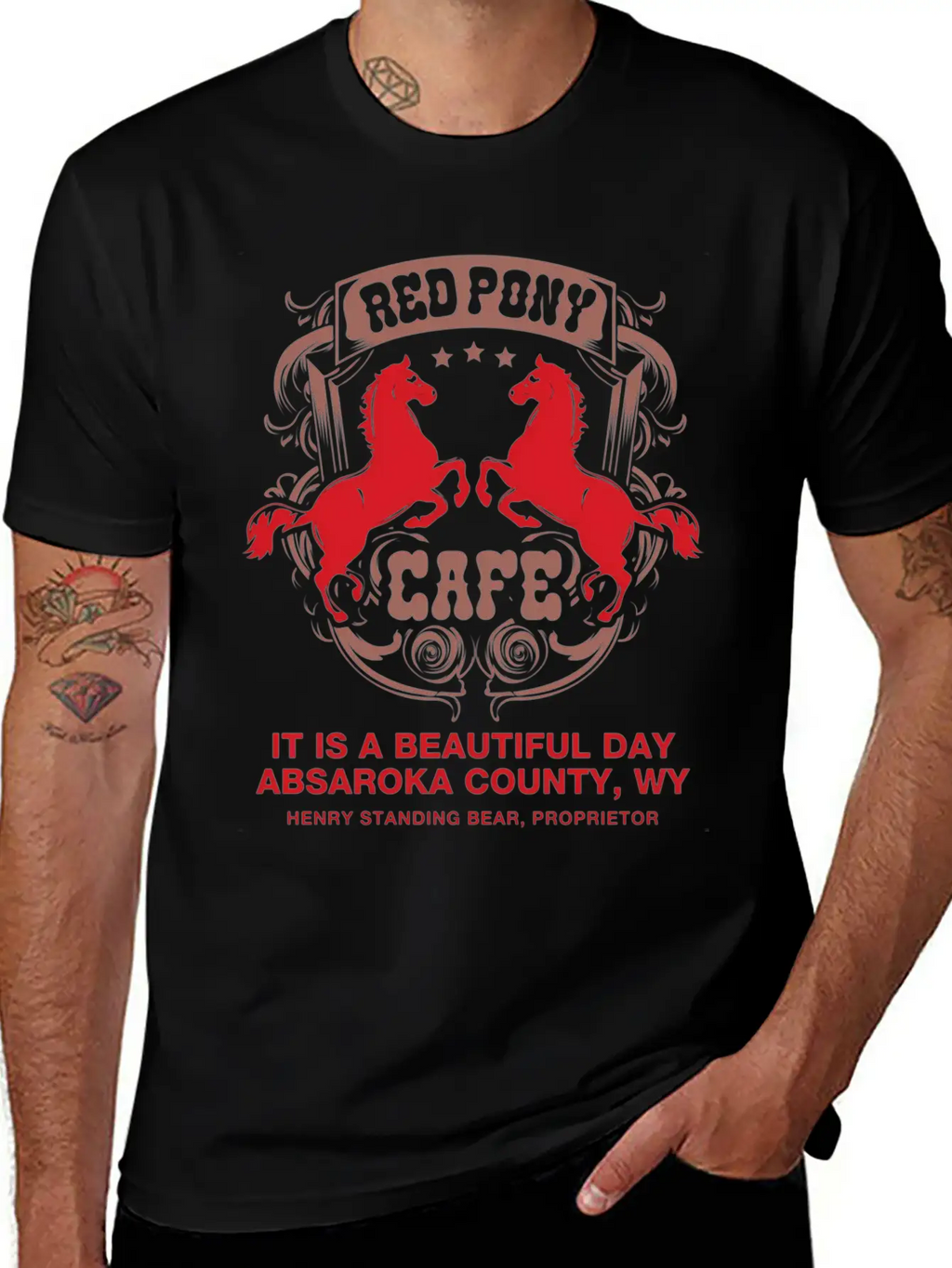 Red Pony It Is A Beautiful Day Essential Cotton Tee For Daily Outfits – Unisex Style