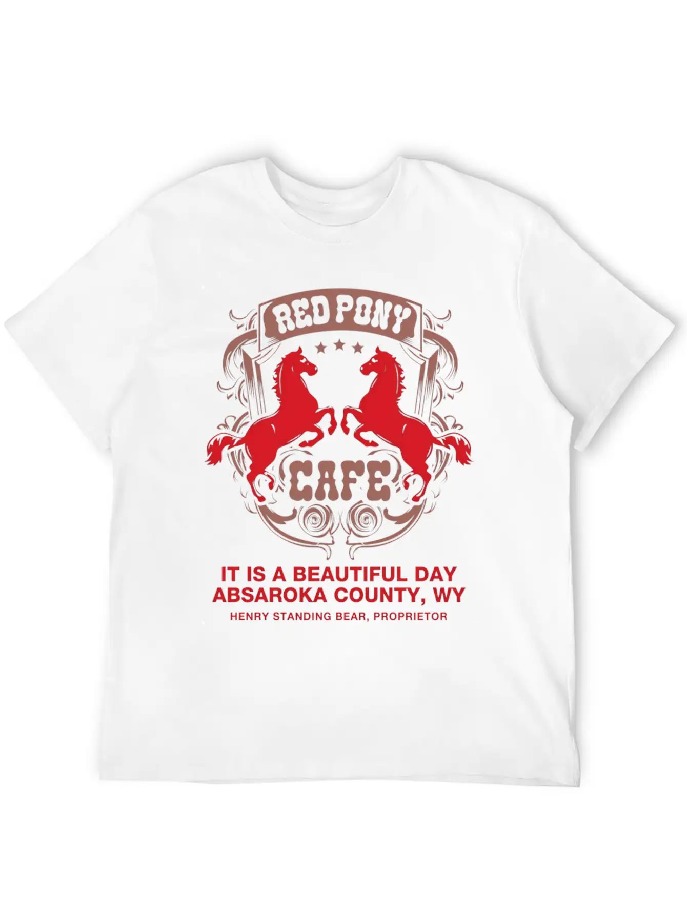 Red Pony It Is A Beautiful Day Essential Cotton Tee For Daily Outfits – Unisex Style
