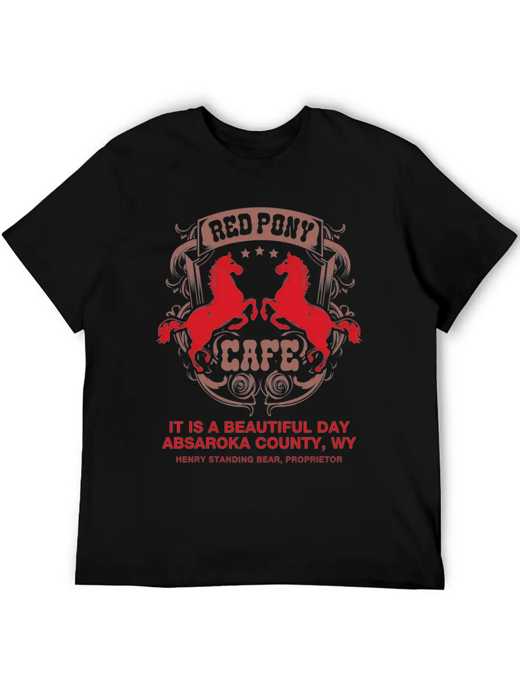 Red Pony It Is A Beautiful Day Essential Cotton Tee For Daily Outfits – Unisex Style