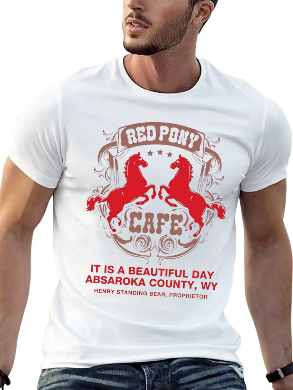 Red Pony It Is A Beautiful Day Essential Cotton Tee For Daily Outfits – Unisex Style