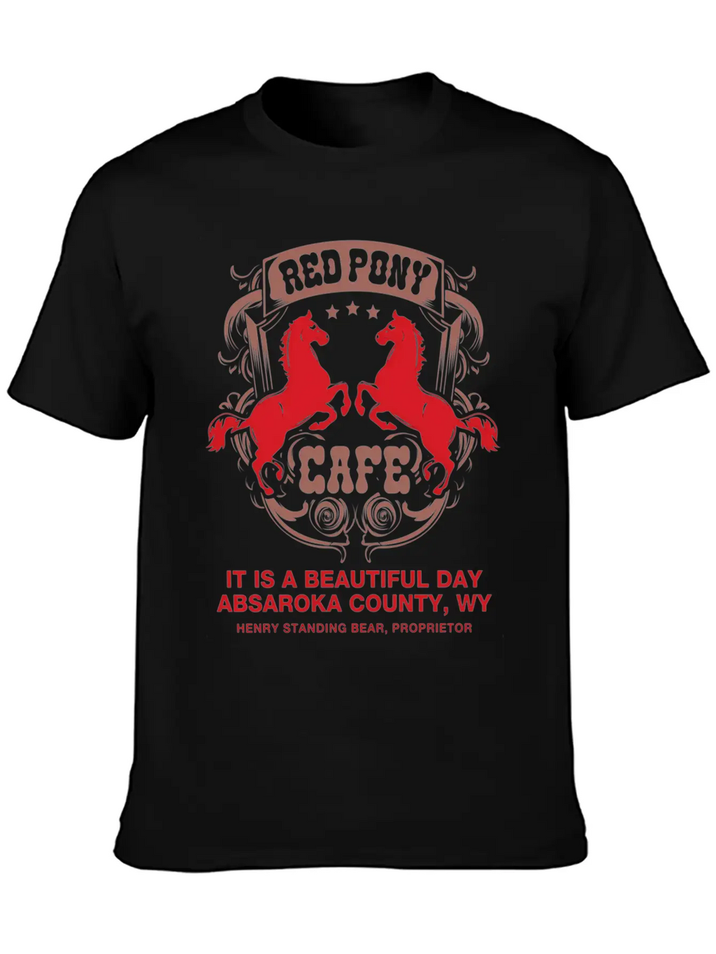 Red Pony It Is A Beautiful Day Essential Cotton Tee For Daily Outfits – Unisex Style