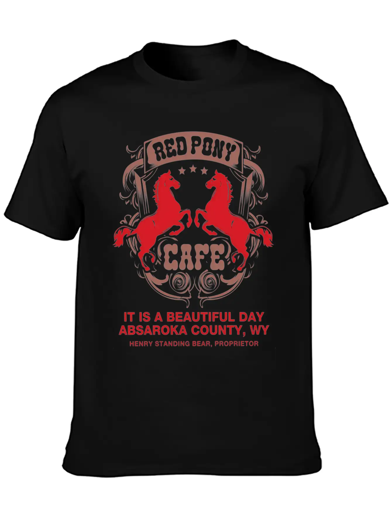 Red Pony It Is A Beautiful Day Essential Cotton Tee For Daily Outfits – Unisex Style