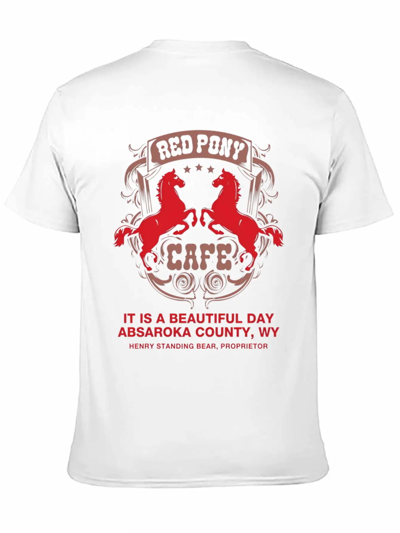 Red Pony It Is A Beautiful Day Essential Cotton Tee For Daily Outfits – Unisex Style
