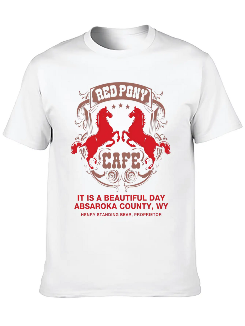 Red Pony It Is A Beautiful Day Essential Cotton Tee For Daily Outfits – Unisex Style