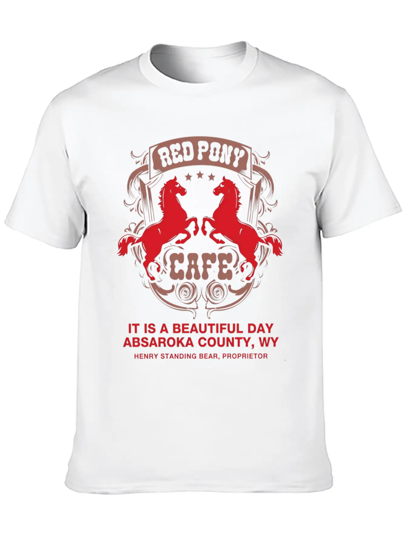 Red Pony It Is A Beautiful Day Essential Cotton Tee For Daily Outfits – Unisex Style