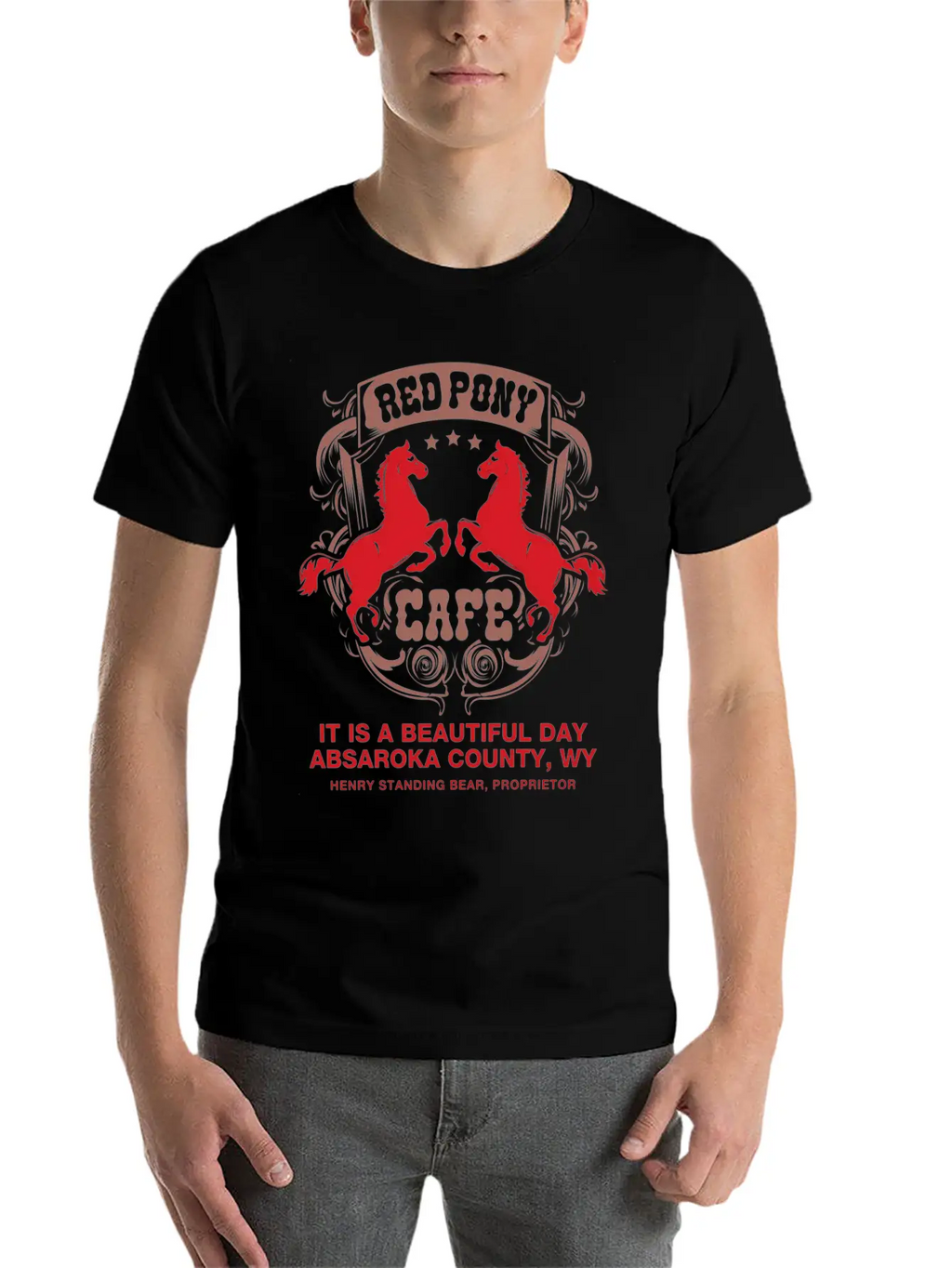 Red Pony It Is A Beautiful Day Essential Cotton Tee For Daily Outfits – Unisex Style