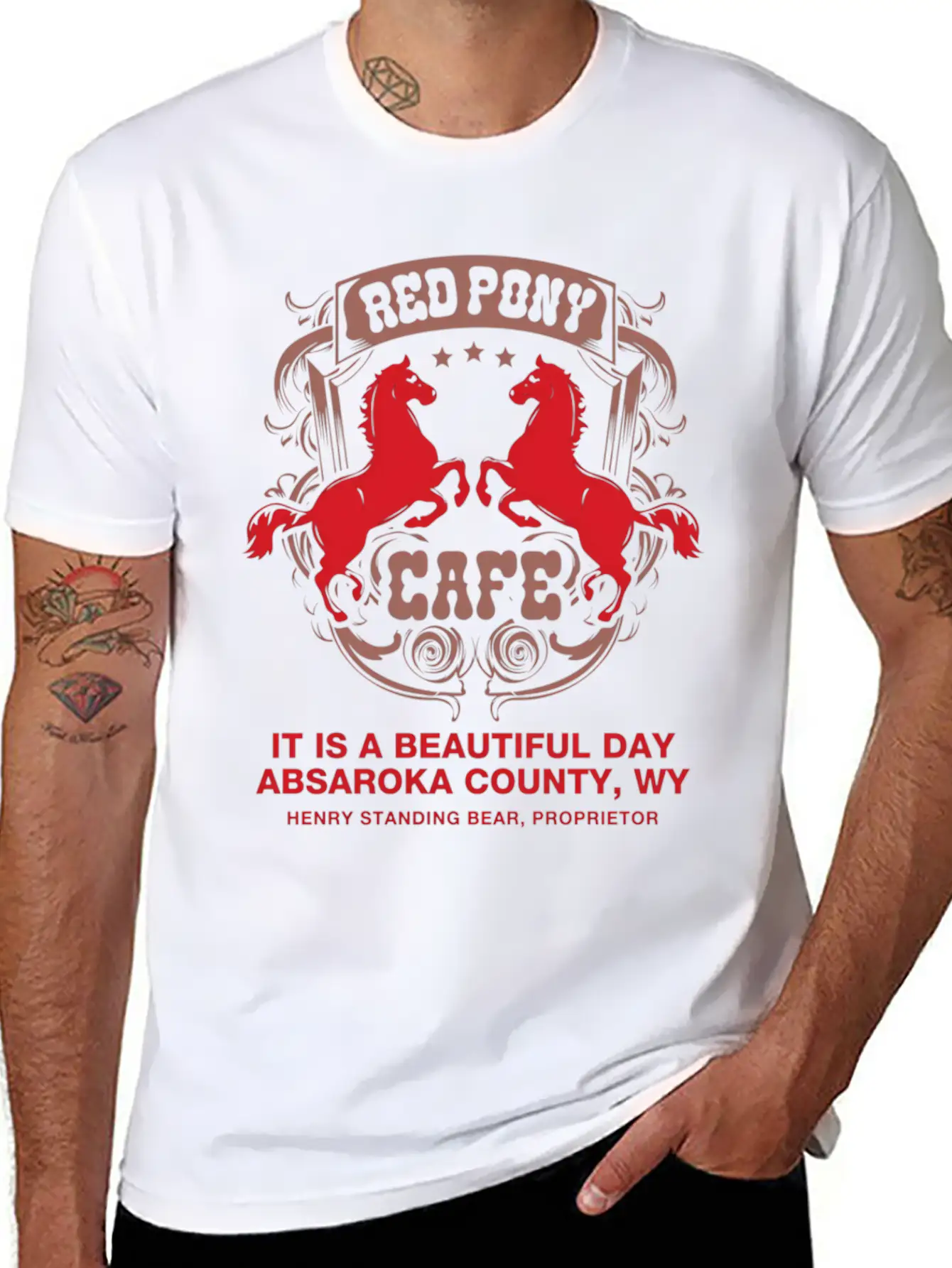 Red Pony It Is A Beautiful Day Essential Cotton Tee For Daily Outfits – Unisex Style