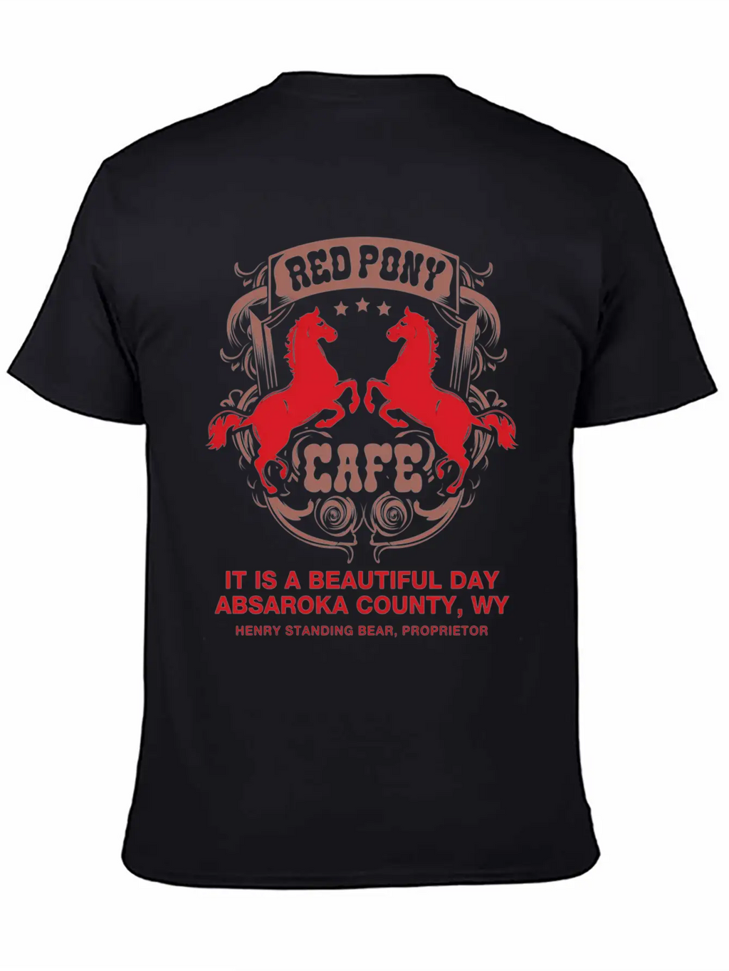 Red Pony It Is A Beautiful Day Essential Cotton Tee For Daily Outfits – Unisex Style
