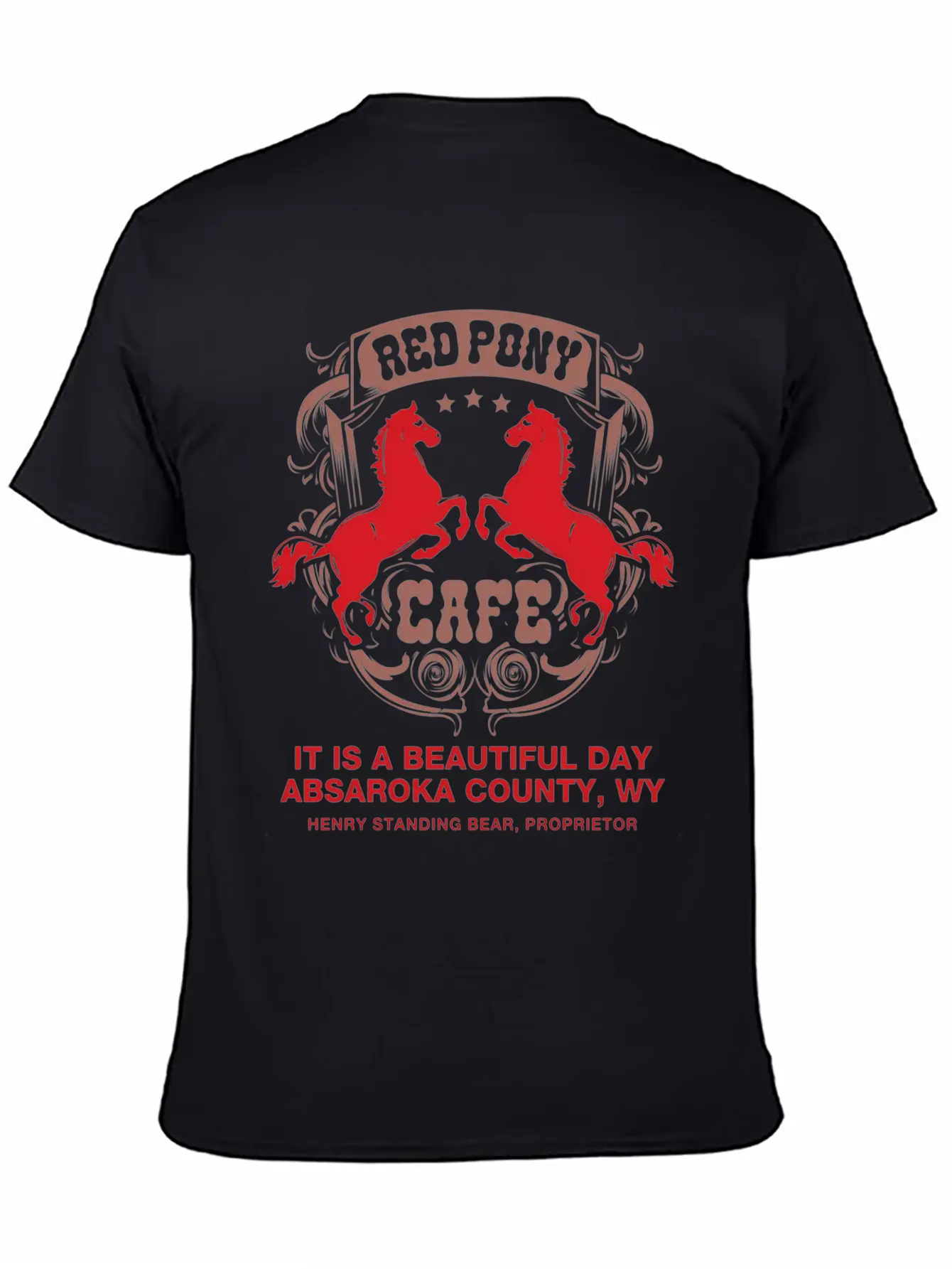 Red Pony It Is A Beautiful Day Essential Cotton Tee For Daily Outfits – Unisex Style