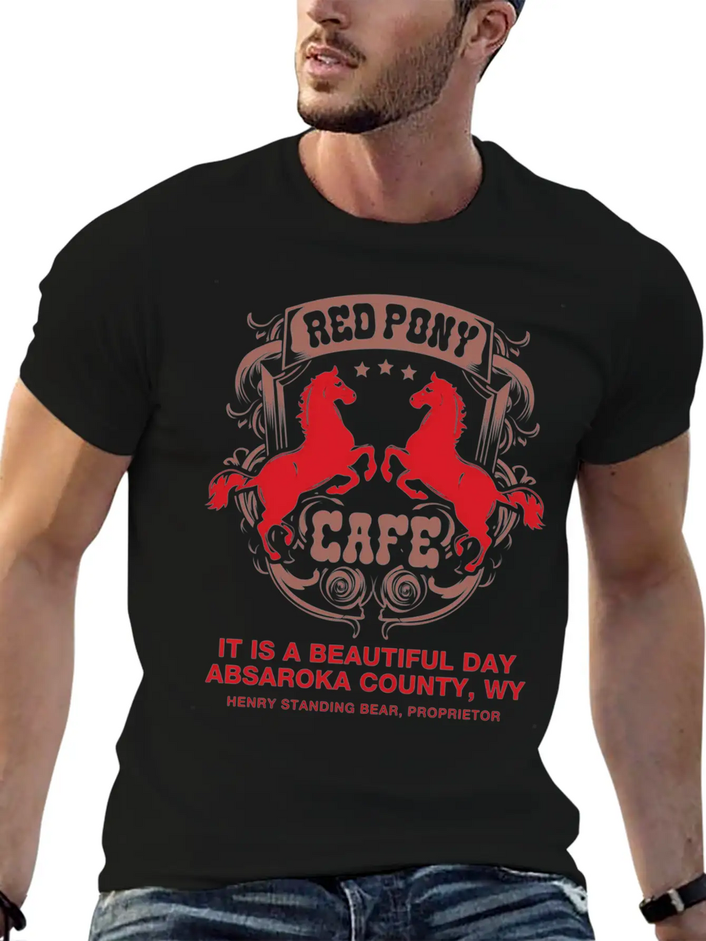 Red Pony It Is A Beautiful Day Essential Cotton Tee For Daily Outfits – Unisex Style