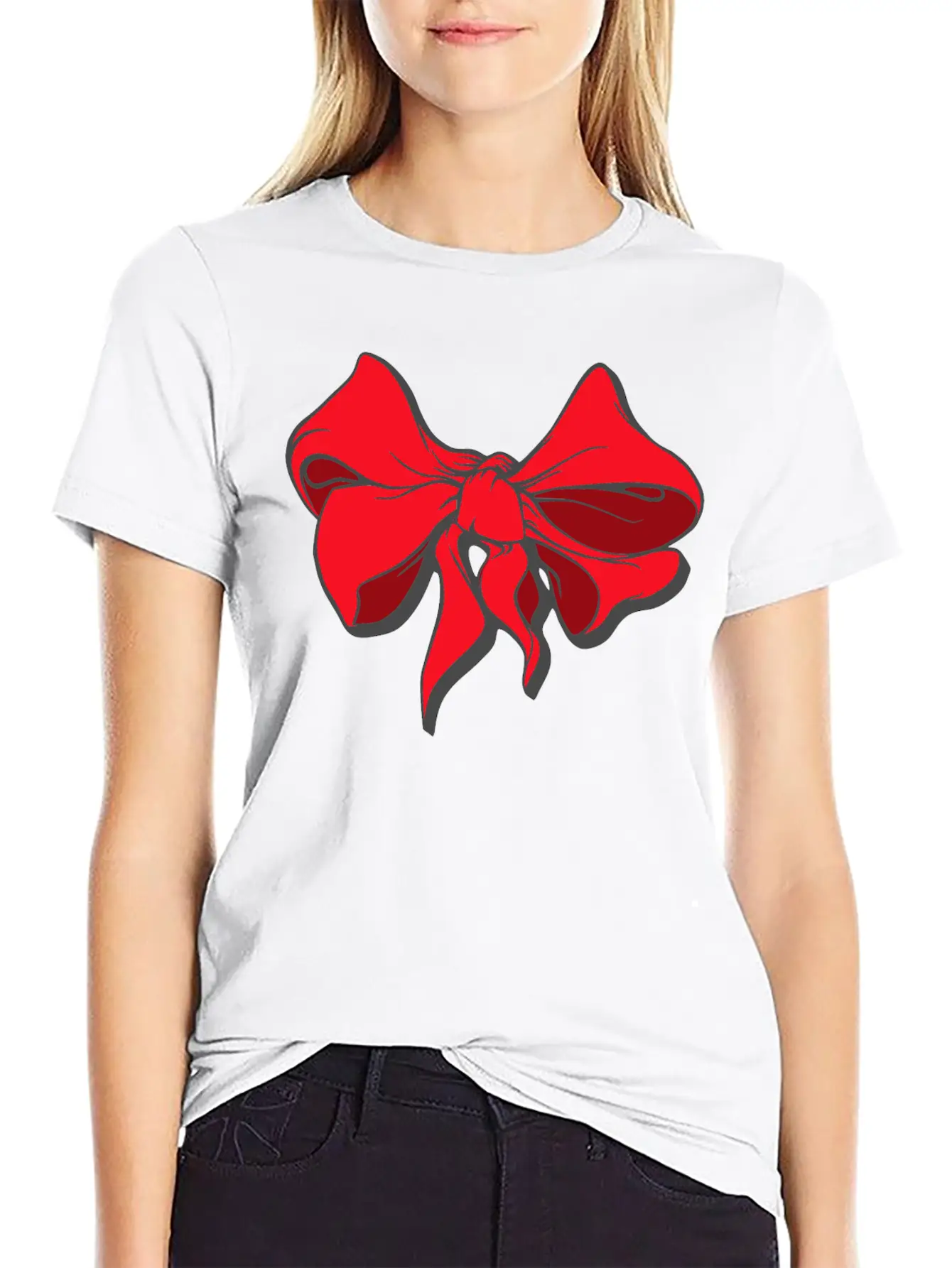 Red Ribbon Unisex Casual T-Shirt – Clean Design For Daily Comfort