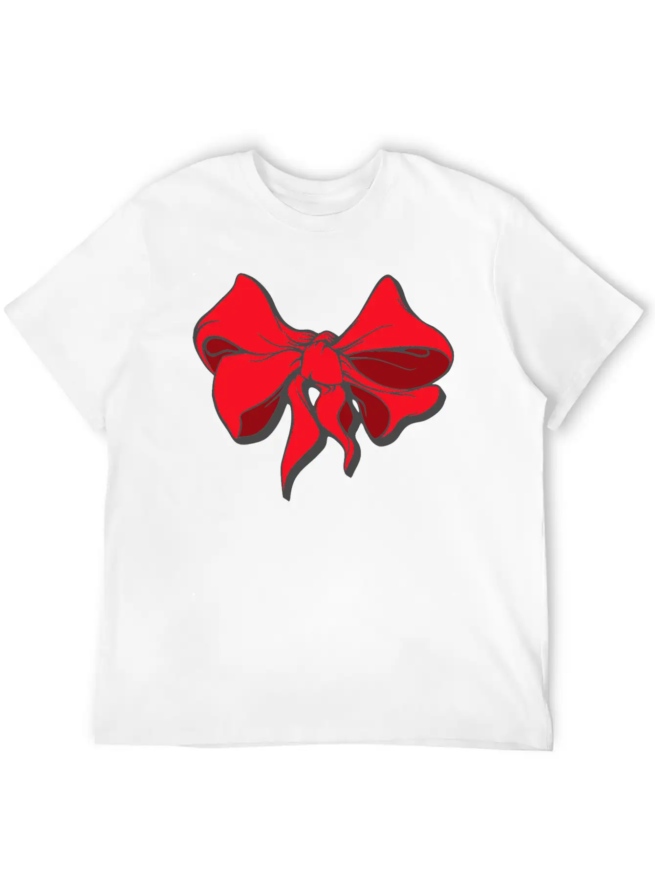 Red Ribbon Unisex Casual T-Shirt – Clean Design For Daily Comfort