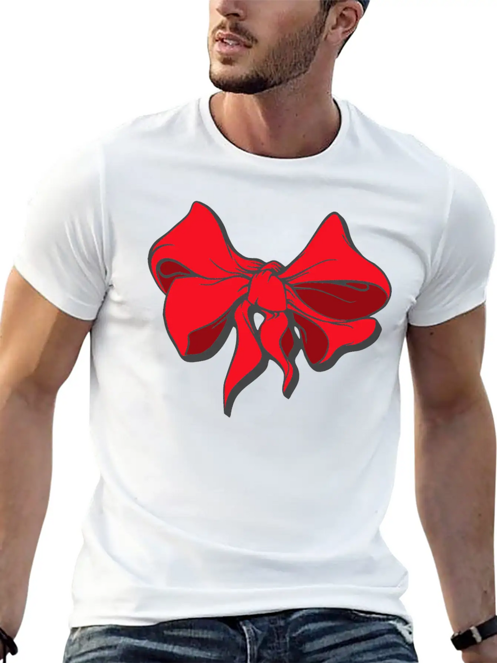 Red Ribbon Unisex Casual T-Shirt – Clean Design For Daily Comfort