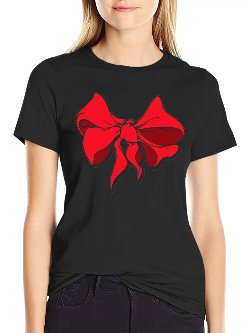 Red Ribbon Unisex Casual T-Shirt – Clean Design For Daily Comfort
