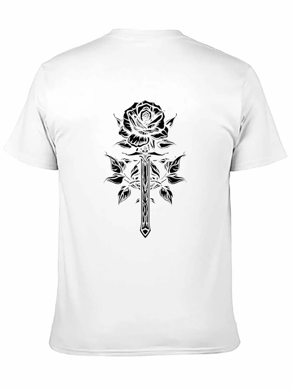 Red Rose Goth Sword Stylish Everyday T-Shirt – Unisex Basic Cotton Tee