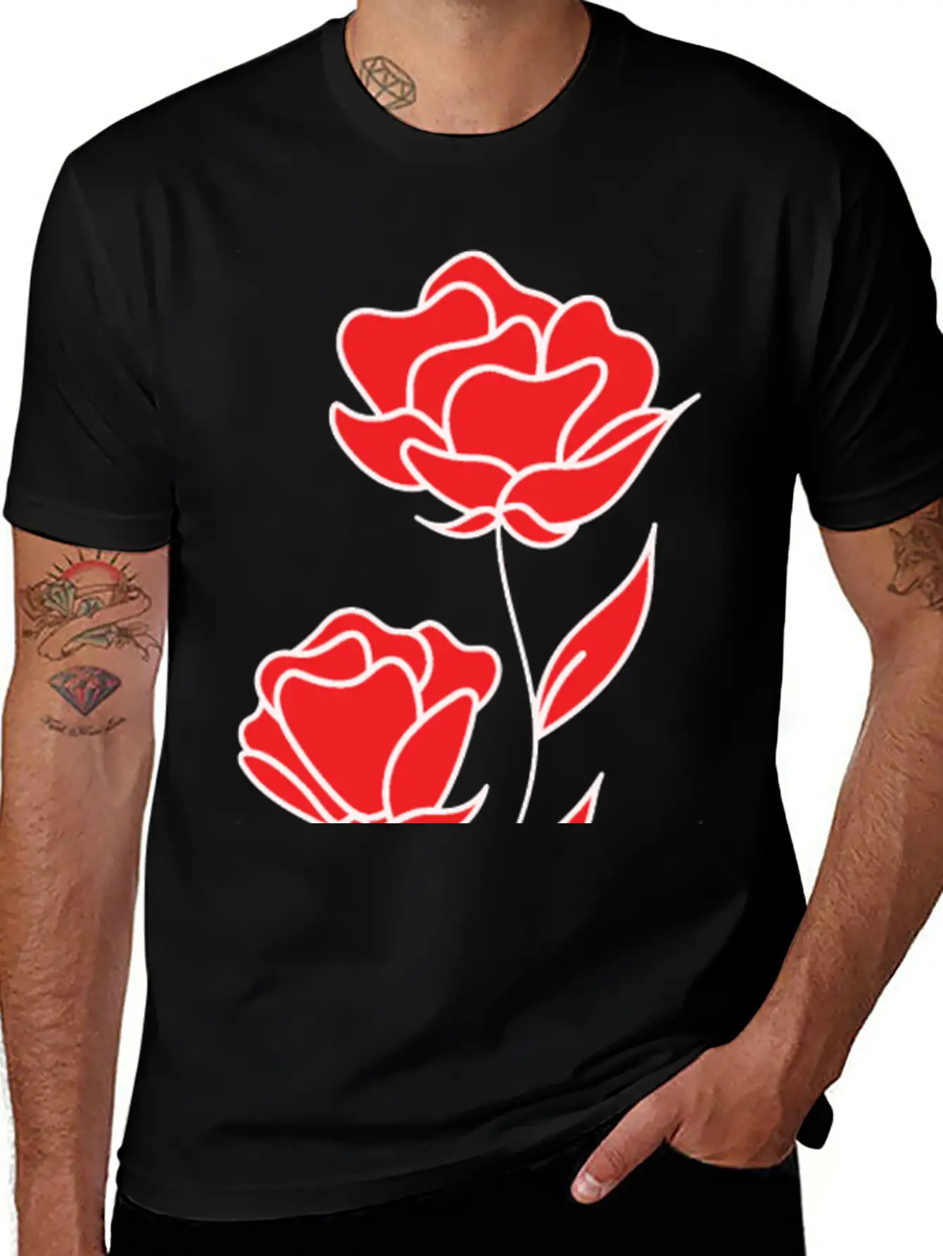 Red Rose Unisex Casual T-Shirt – Clean Design For Daily Comfort