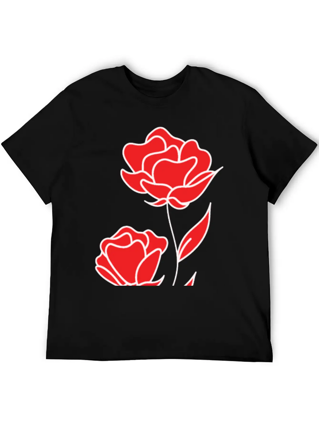 Red Rose Unisex Casual T-Shirt – Clean Design For Daily Comfort